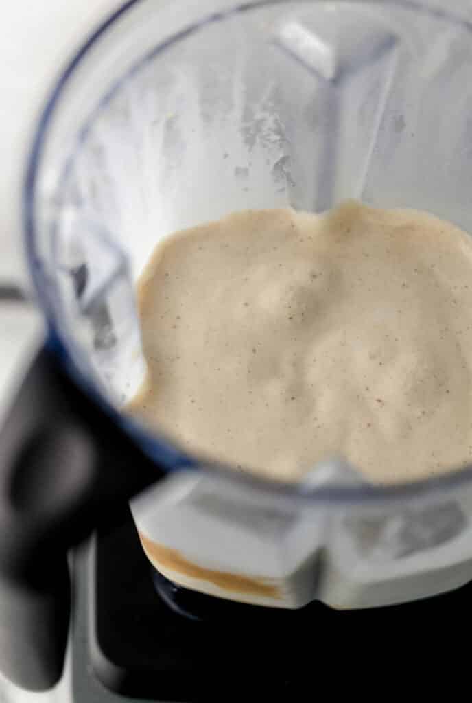 peanut butter milkshake in blender 