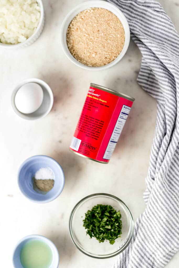 ingredients for salmon patties