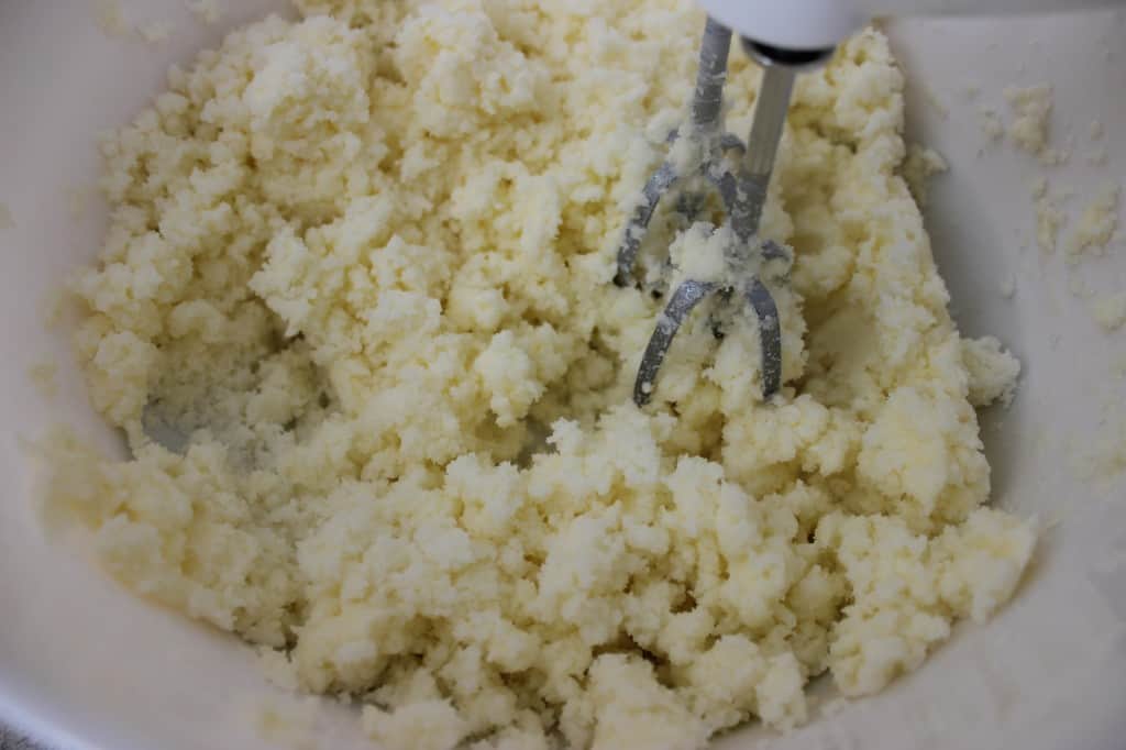 Chocolate Sour Cream Pound Cake Simply LaKita 3 close-up of butter and sugar being mixed for cake