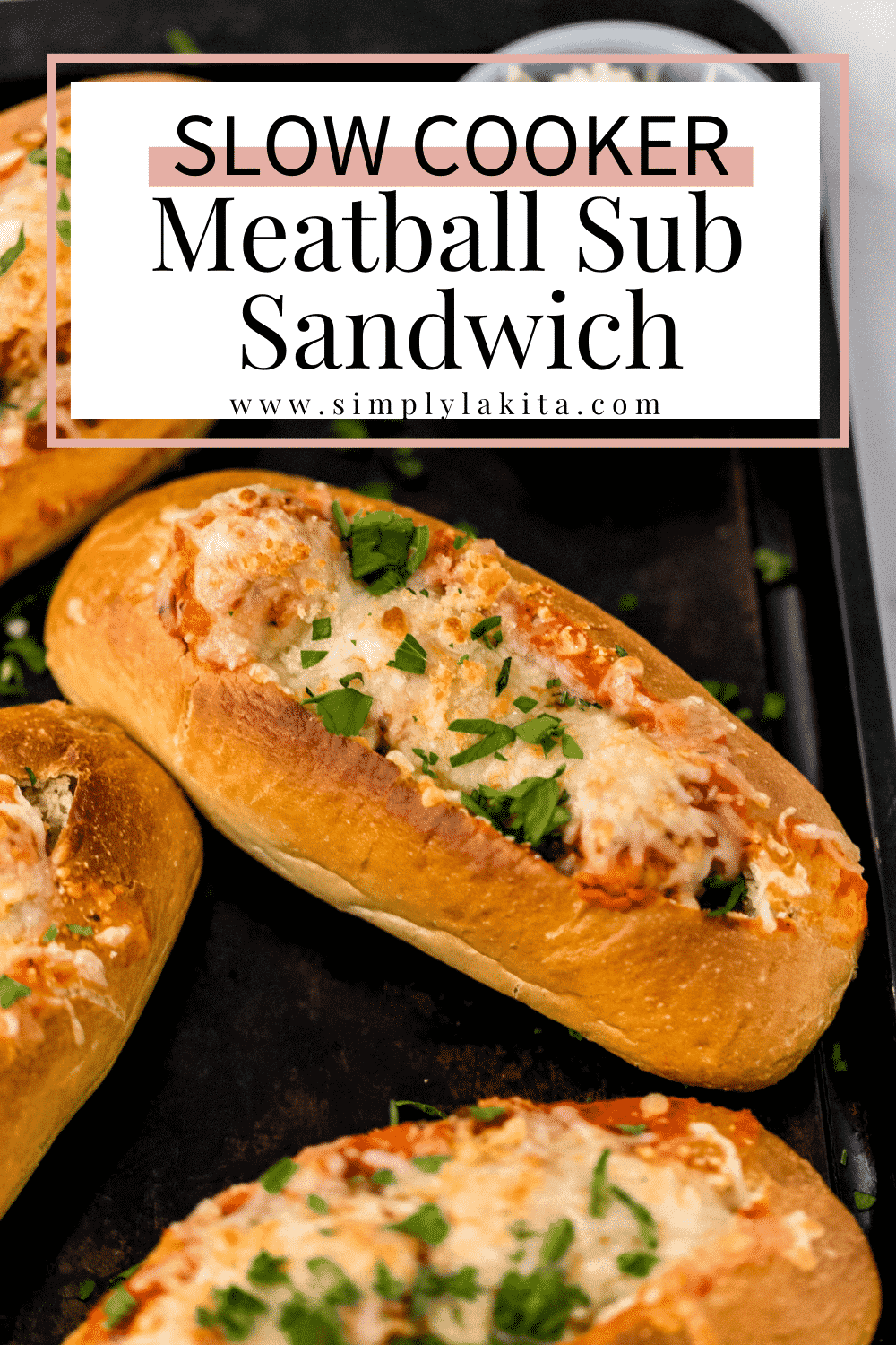 Meatball Sub Sandwich {Slow Cooker}