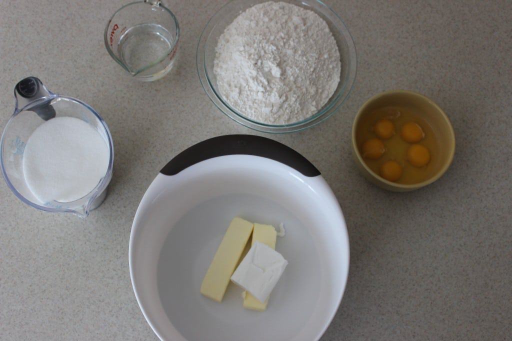 7 Up Pound Cake Simply LaKita 8 ingredients needed to make cake in separate bowls