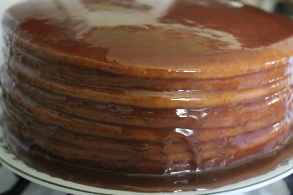 Frosted 9 Layer Chocolate Cake Frosted 9 Layer Chocolate Cake