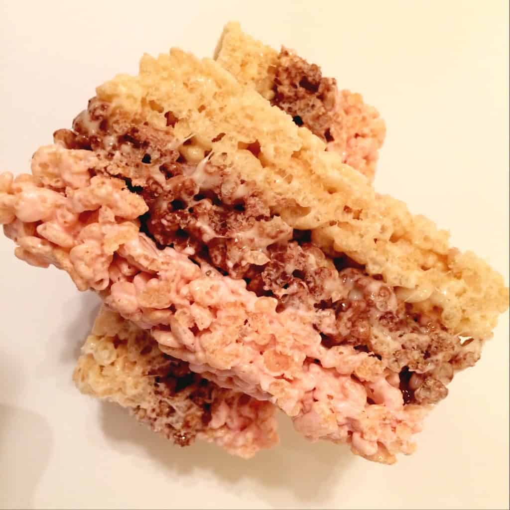 Neapolitan Rice Krispie Treats