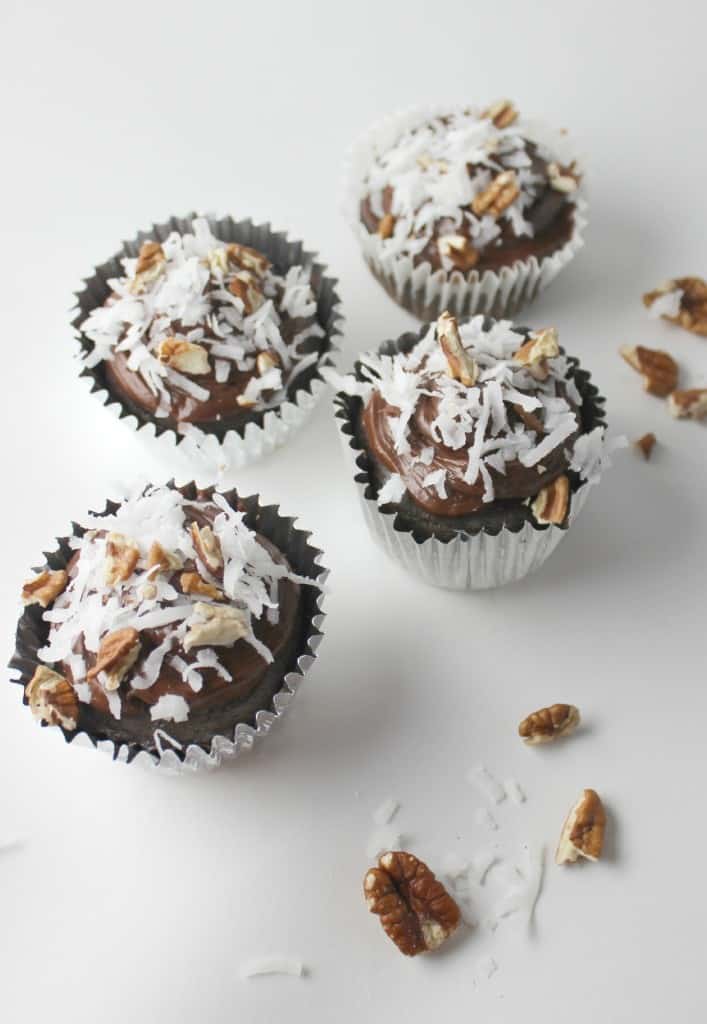 easy chocolate coconut cupcakes 