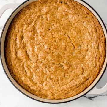 freshly baked cookie in large skillet