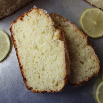 slices of lemon bread beside slices of fresh lemon