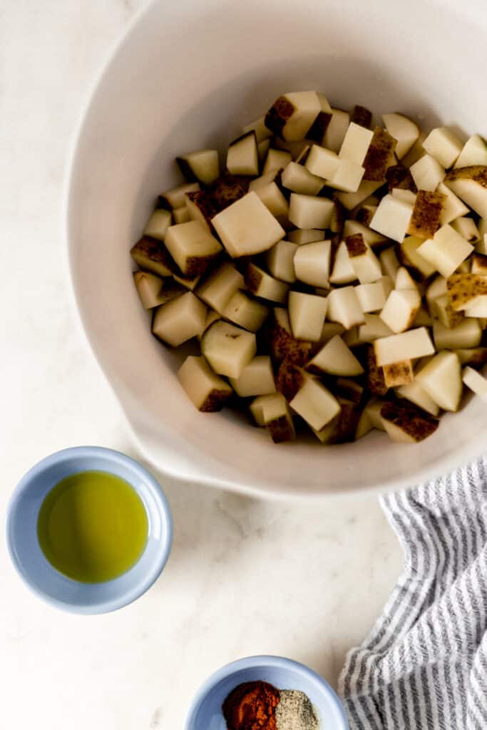 ingredients for easy roasted potatoes 