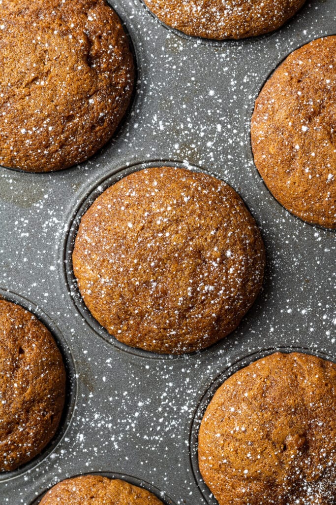 baked muffins in muffin pan