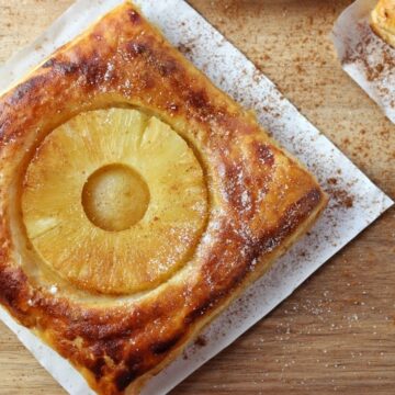 tart on parchment paper