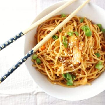 kimchi sesame noodles