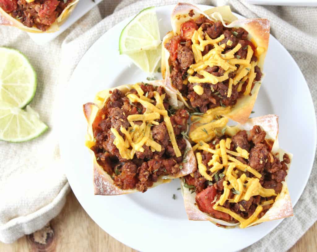 Easy Vegan Taco Cups