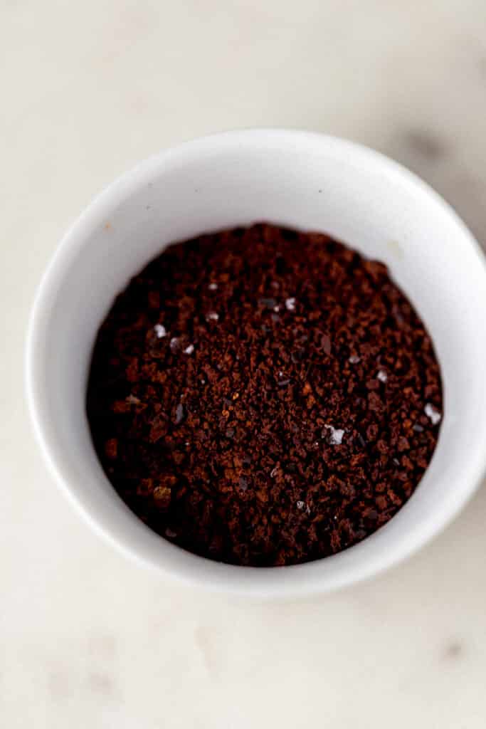 instant coffee in a small bowl