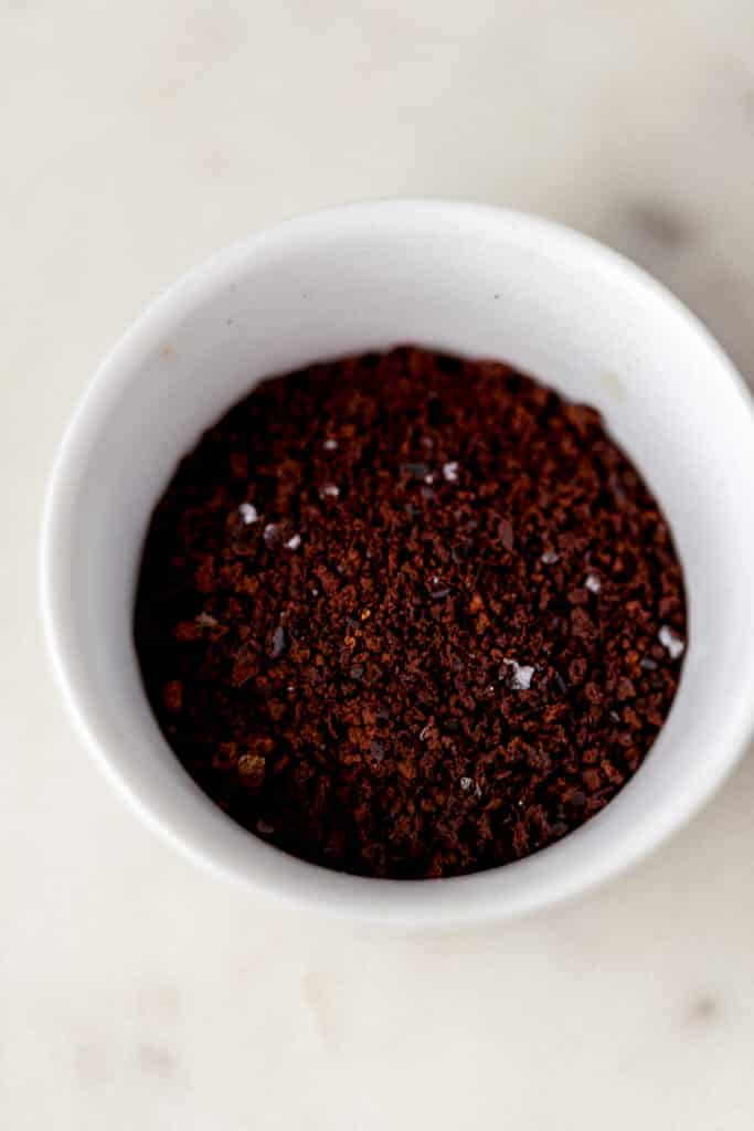 freshly baked coffee cookies on a white plate