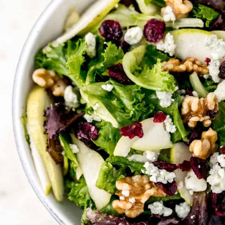 Pear Walnut Blue Cheese Salad