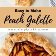 Two finished photos of galette on pin with text overlay.