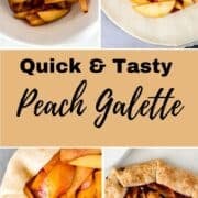 Four process photos to make galette on pin with text overlay.