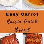 Four process photos to make bread on pin with text overlay.