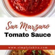 Two photos of sauce on pin with text overlay.