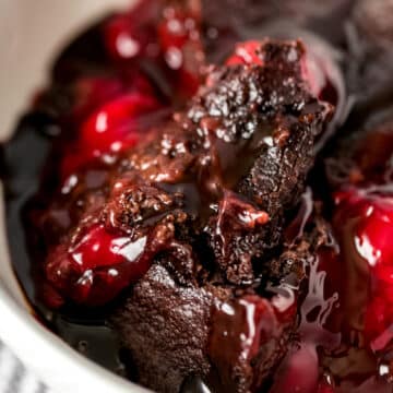 serving of cake in white bowl