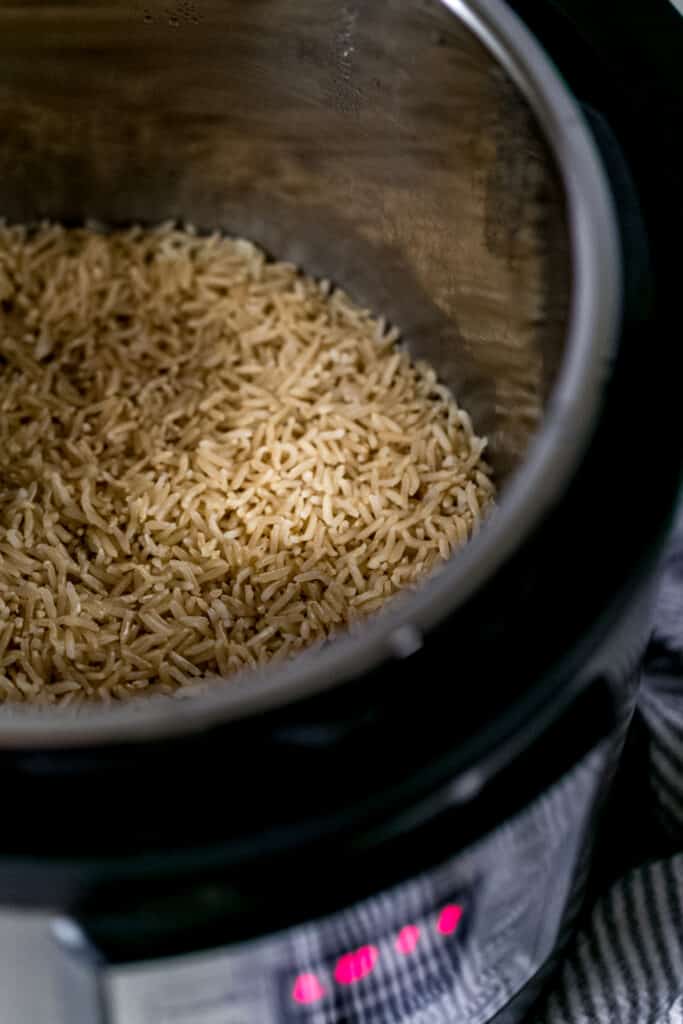 cooked brown rice in instant pot