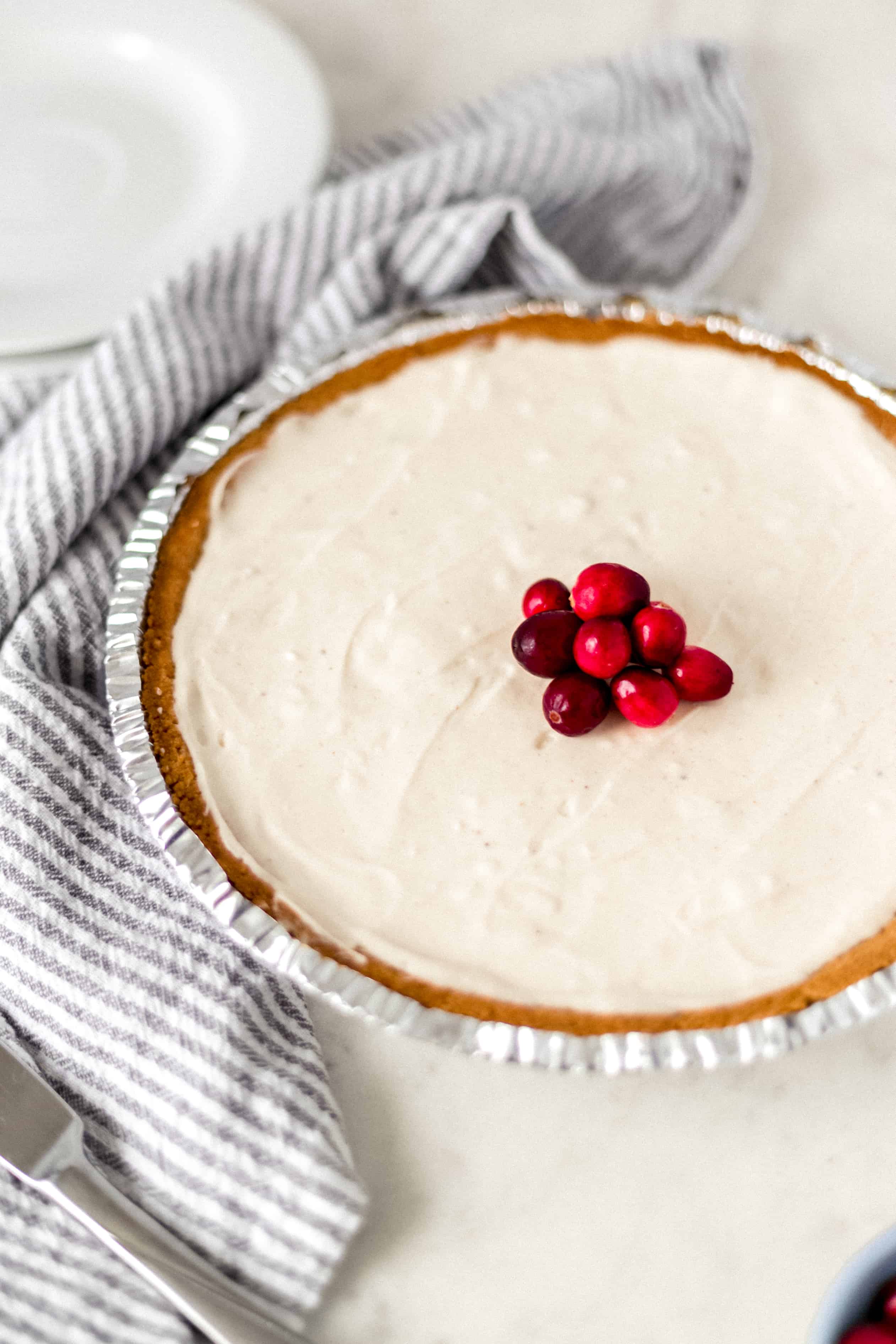 No Bake Eggnog Cheesecake