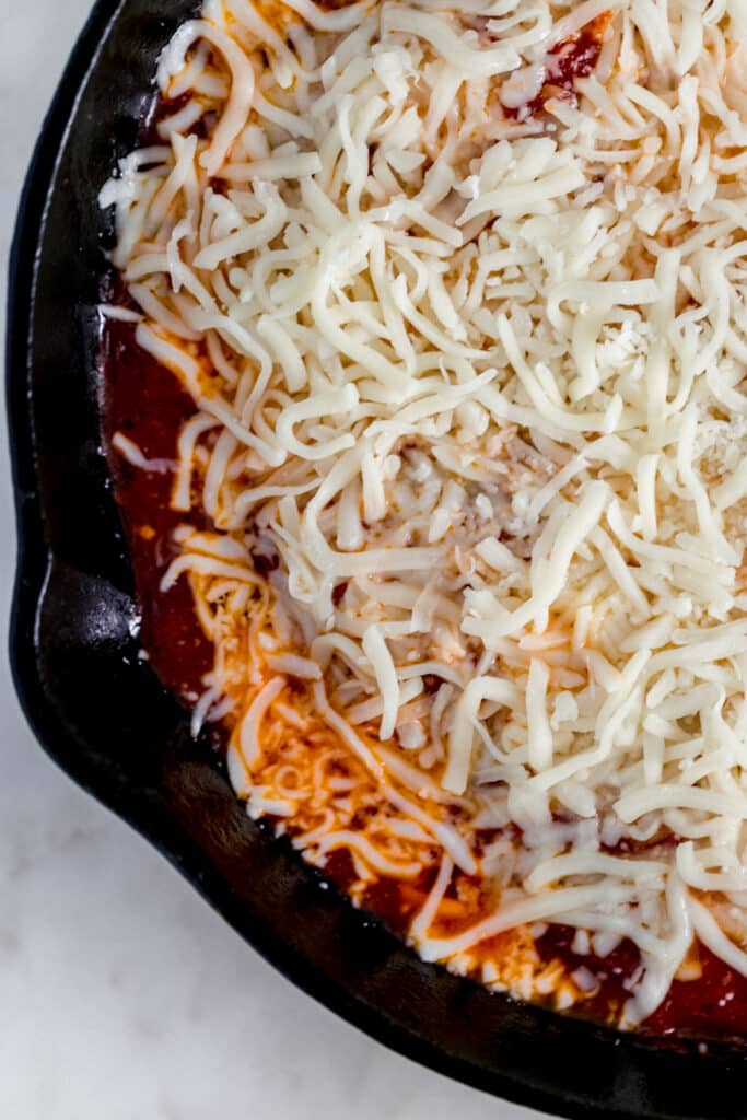 chicken topped with mozzarella cheese 