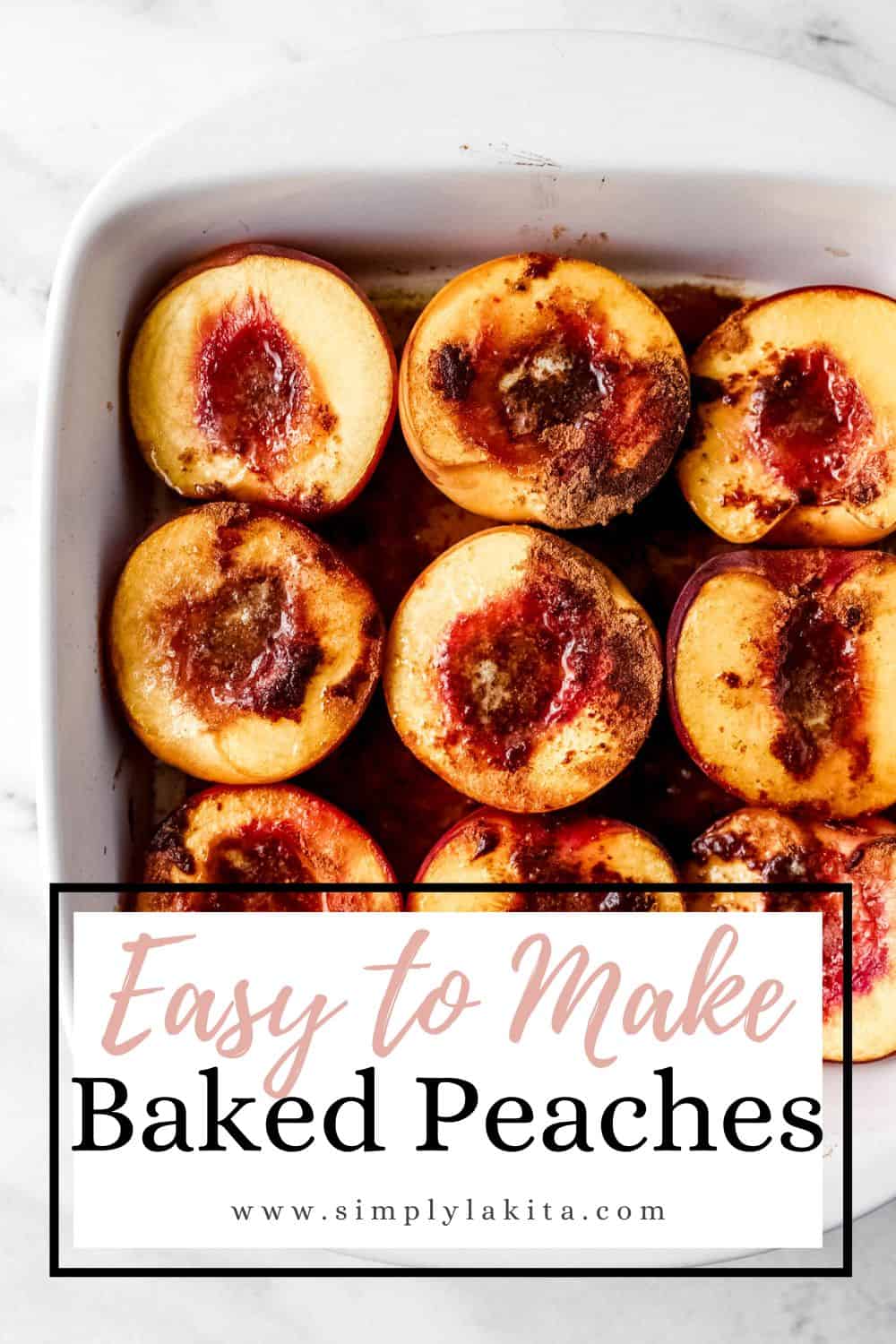 Easy Baked Peaches with Brown Sugar