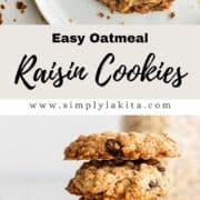 Two photos of finished cookies on pin with text overlay.