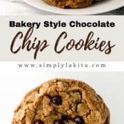 Two photos of finished cookies on pin with text overlay.
