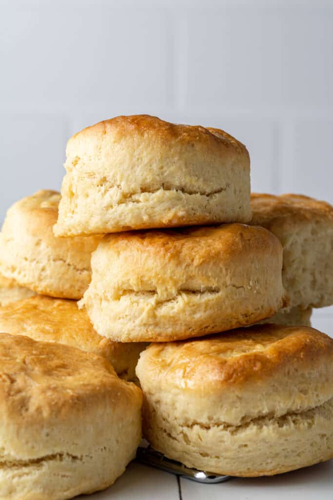 stack of freshly baked biscuits