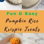 Four process photos to make treats on pin with text overlay.