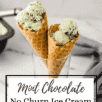 ice cream cones in glass
