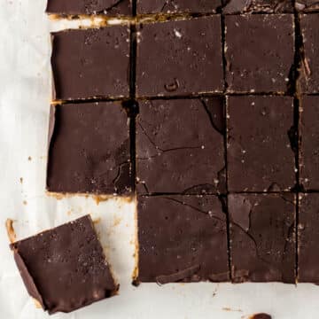 crispy rice treats cut into square pieces