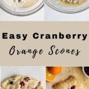 Four process photos to make scones on pin with text overlay.