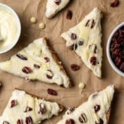 Overhead view of finished bars on pin with text overlay.