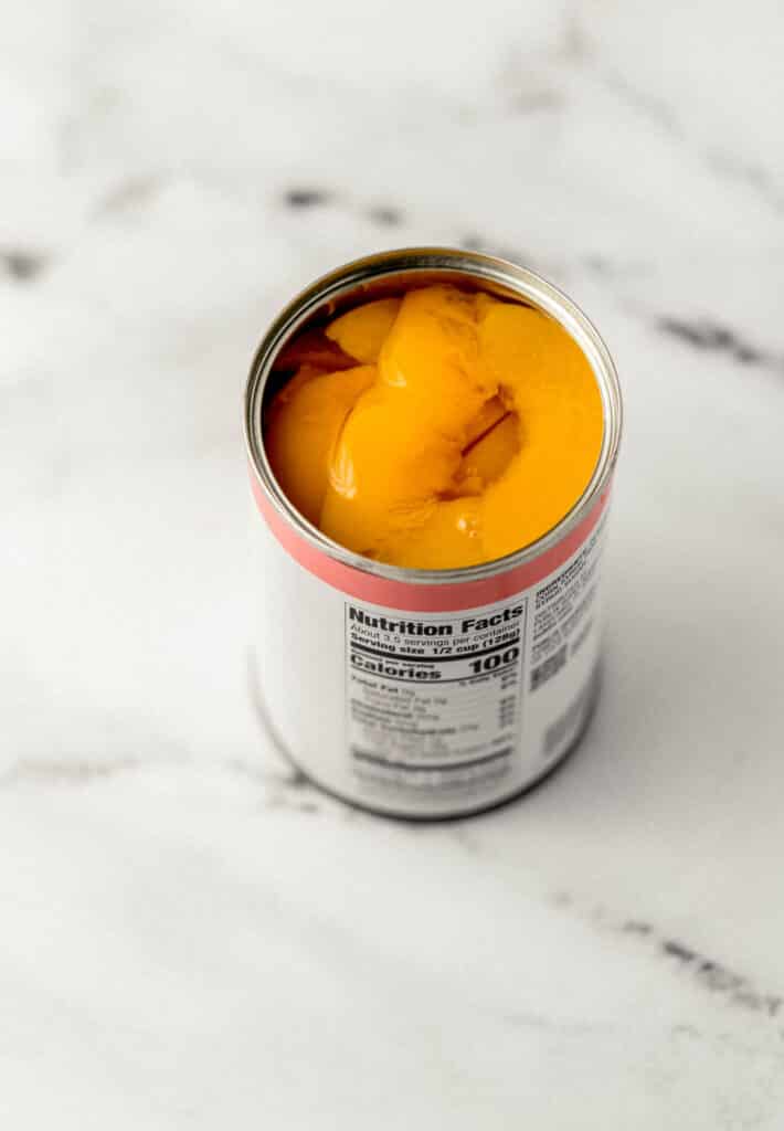 can of sliced cling peaches 