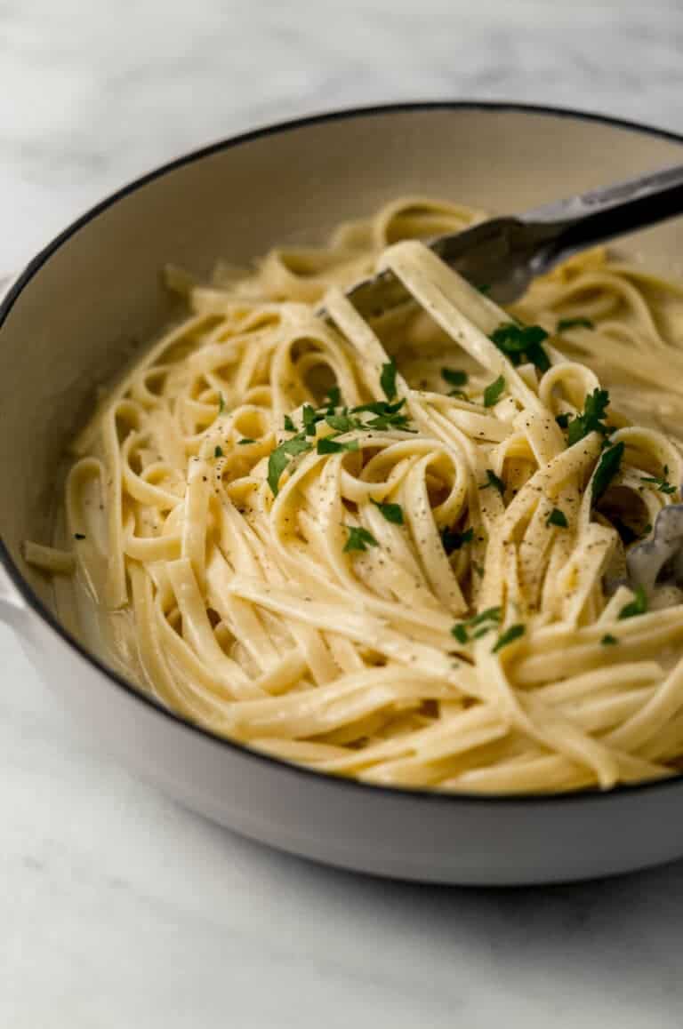 Easy 3 Ingredient Fettuccine Alfredo Recipe