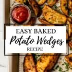 Two photos of finished potatoes on pin with text overlay.