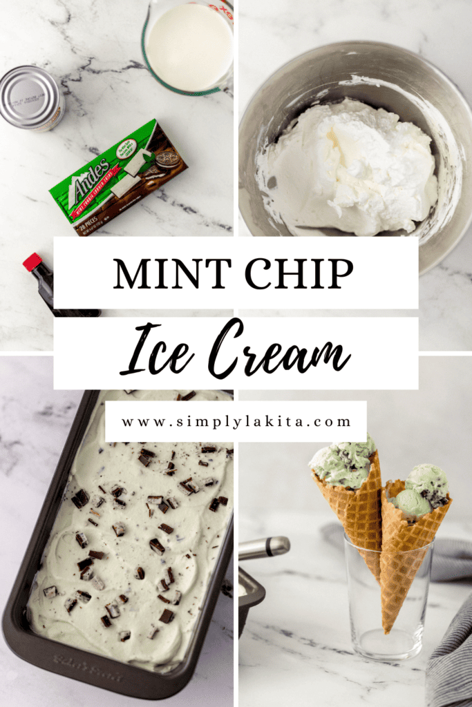 process pin to make mint chocolate chip ice cream