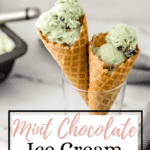 close up view of ice cream cones in glass