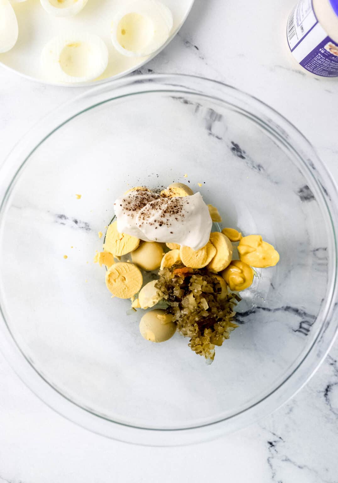 Easy Deviled Eggs with Miracle Whip