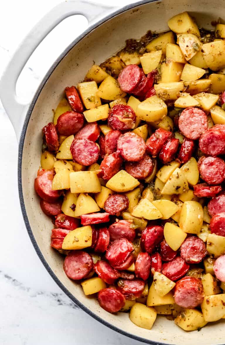 Easy Skillet Sausage and Potatoes Recipe