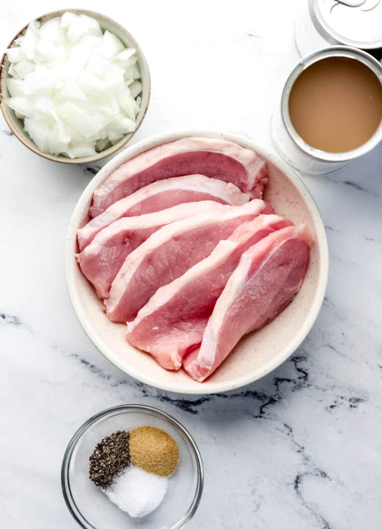 Slow Cooker Black Eyed Peas & Pork Chops