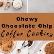 Four process photos to make cookies on pin with text overlay.