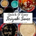 Four process photos to make sauce on pin with text overlay.