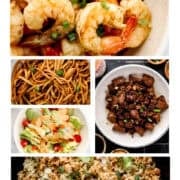 Delicious hibachi dishes including shrimp, steak, and fried rice for home Japanese steakhouse style.